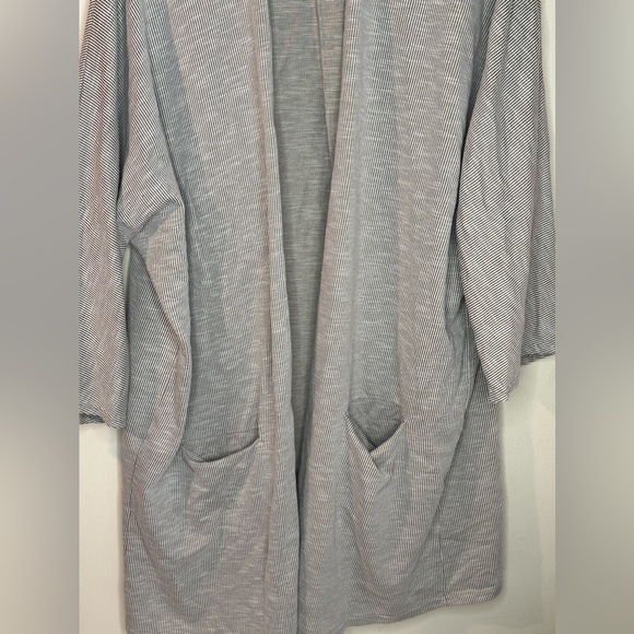 Donni Anthropologie Slouchy Gray Oversized Ribbed Duster Cardigan | Open Front - Picture 3 of 8